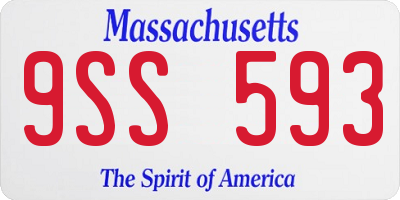 MA license plate 9SS593