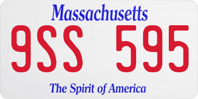MA license plate 9SS595