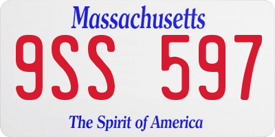 MA license plate 9SS597