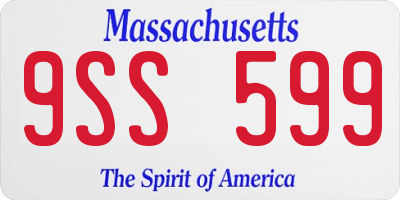 MA license plate 9SS599