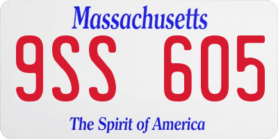 MA license plate 9SS605