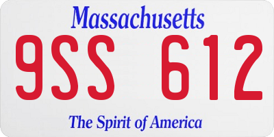 MA license plate 9SS612