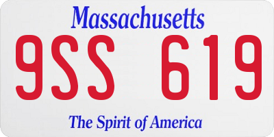 MA license plate 9SS619
