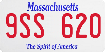 MA license plate 9SS620