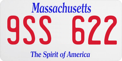 MA license plate 9SS622