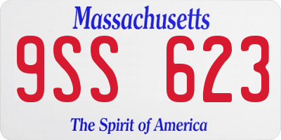 MA license plate 9SS623