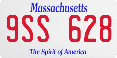 MA license plate 9SS628