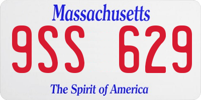 MA license plate 9SS629