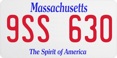 MA license plate 9SS630