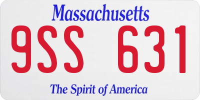 MA license plate 9SS631