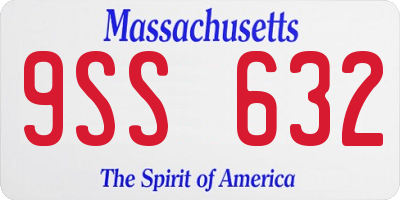 MA license plate 9SS632