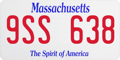 MA license plate 9SS638