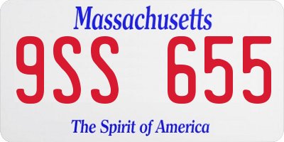 MA license plate 9SS655
