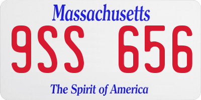 MA license plate 9SS656