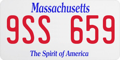 MA license plate 9SS659
