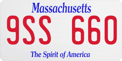 MA license plate 9SS660