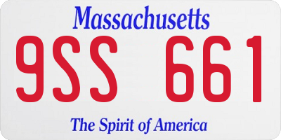 MA license plate 9SS661