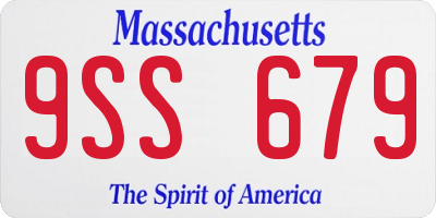 MA license plate 9SS679