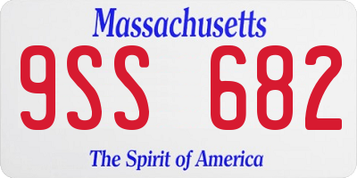 MA license plate 9SS682