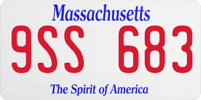 MA license plate 9SS683