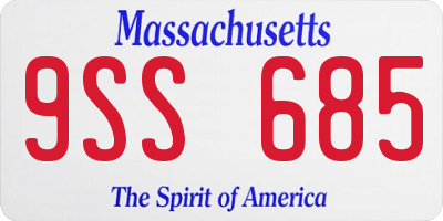 MA license plate 9SS685