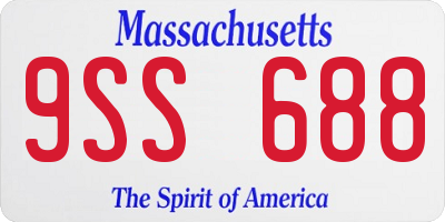 MA license plate 9SS688