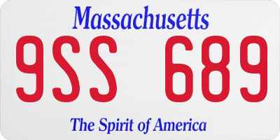 MA license plate 9SS689