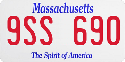 MA license plate 9SS690