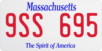 MA license plate 9SS695