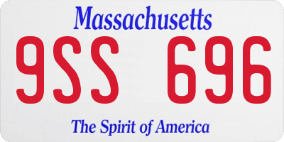 MA license plate 9SS696