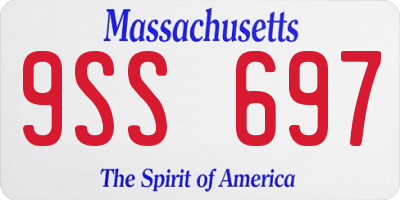 MA license plate 9SS697