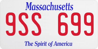 MA license plate 9SS699