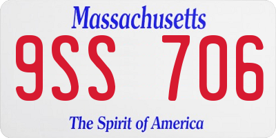 MA license plate 9SS706