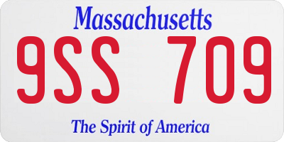 MA license plate 9SS709