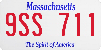 MA license plate 9SS711