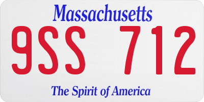 MA license plate 9SS712