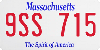 MA license plate 9SS715