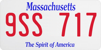 MA license plate 9SS717