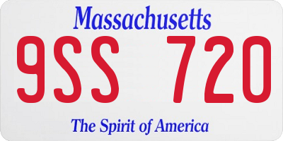 MA license plate 9SS720