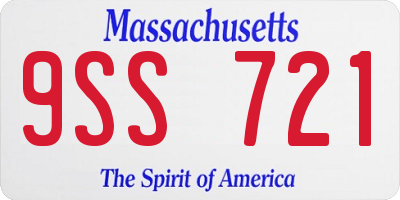 MA license plate 9SS721