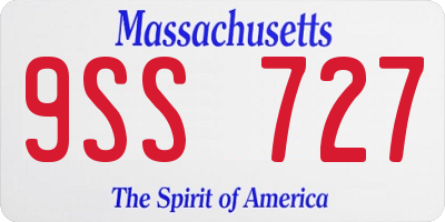 MA license plate 9SS727