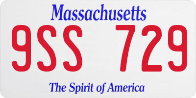 MA license plate 9SS729