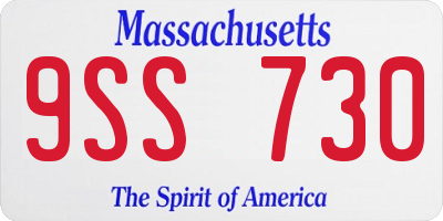 MA license plate 9SS730