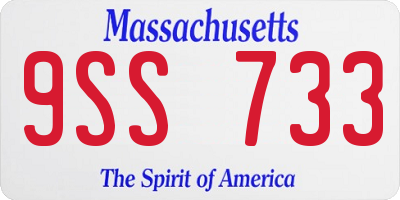 MA license plate 9SS733