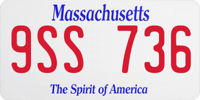 MA license plate 9SS736
