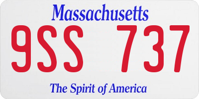 MA license plate 9SS737