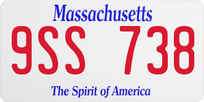 MA license plate 9SS738