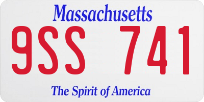 MA license plate 9SS741