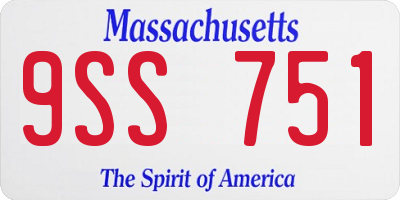 MA license plate 9SS751