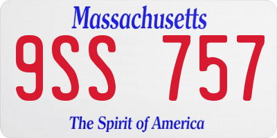 MA license plate 9SS757
